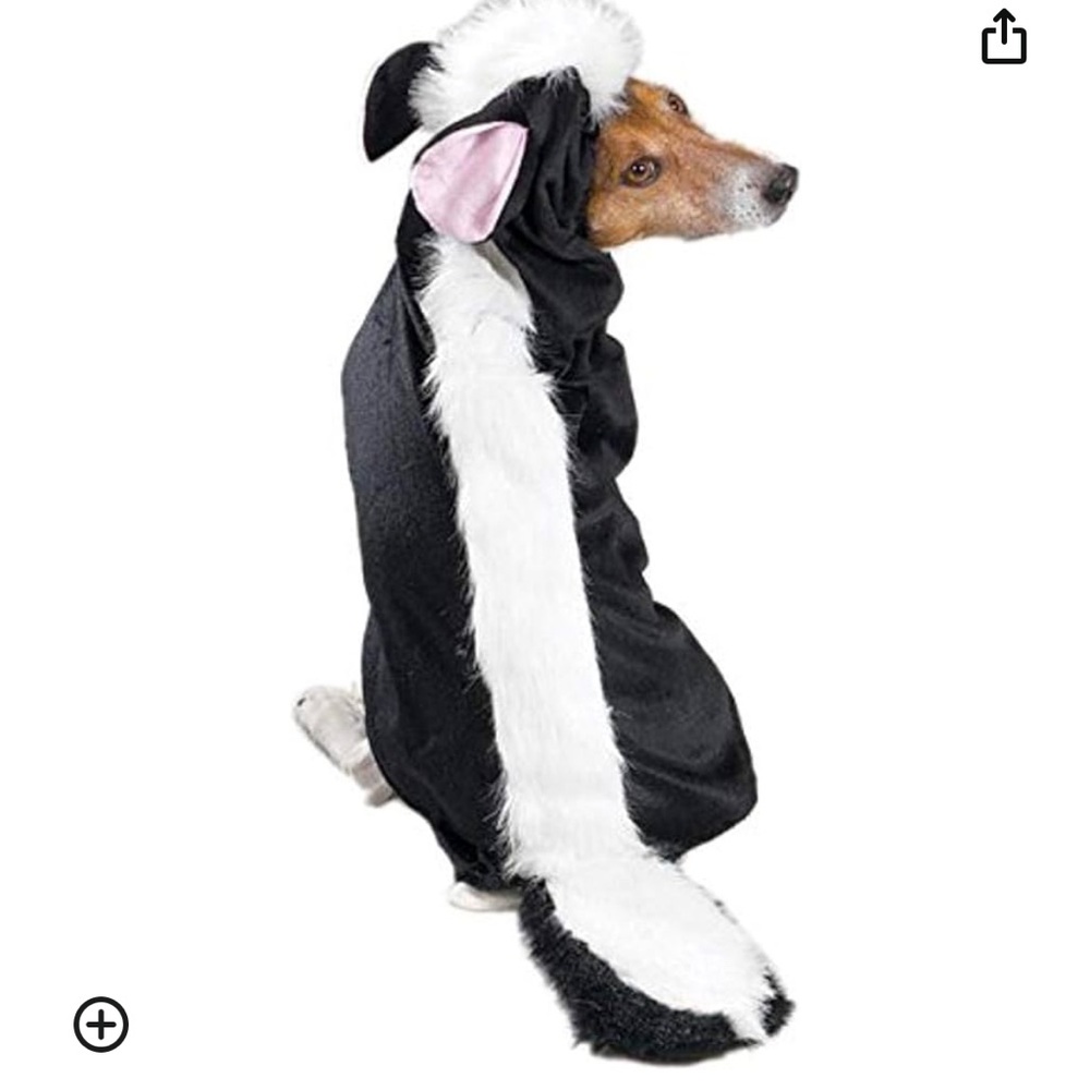 Skunk dog costume